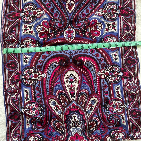 Talbots Paisley Purple Silk Scarf - Picture 5 of 6